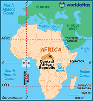 Republique Centrafricaine carte